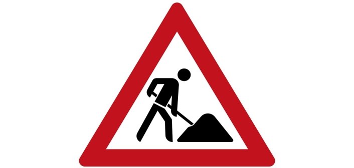 Baustellenschild